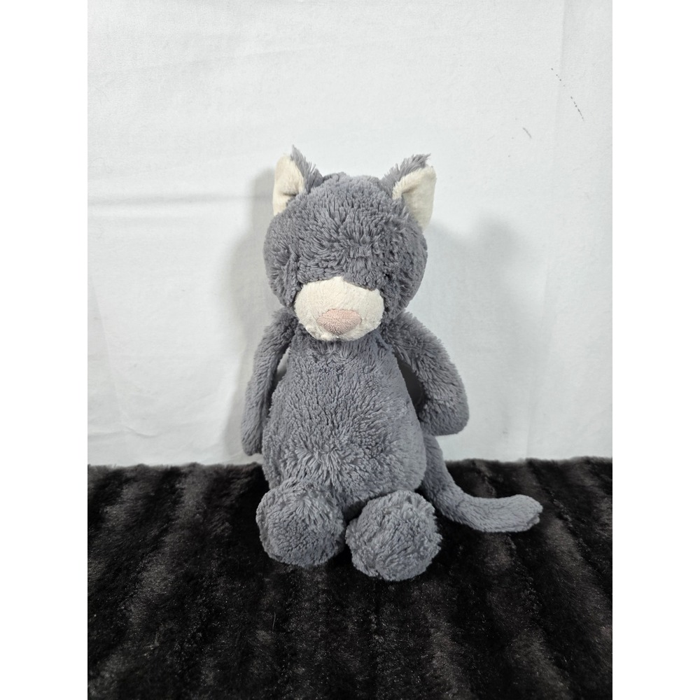 Jellycat Bashful Kitten Grey Plush Stuffed Animal BAS3KTN
